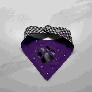 Bandana patte mauve