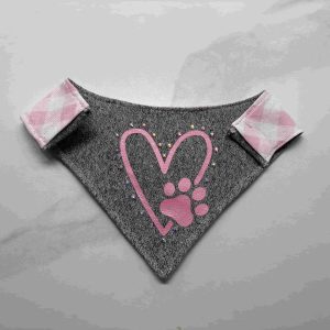 Bandana coeur rose