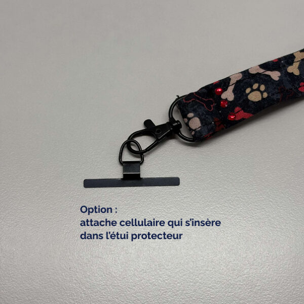porte-clé option attache cellulaire