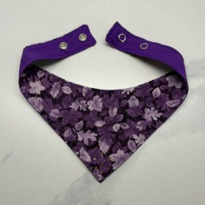 bandana pour chien feuille violet