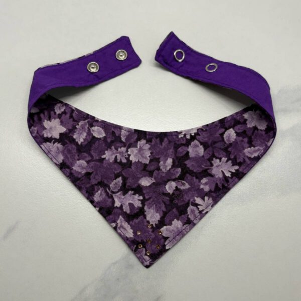 bandana pour chien feuille violet