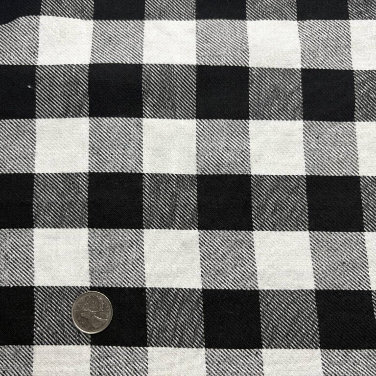 tissus carreaux noir et blanc