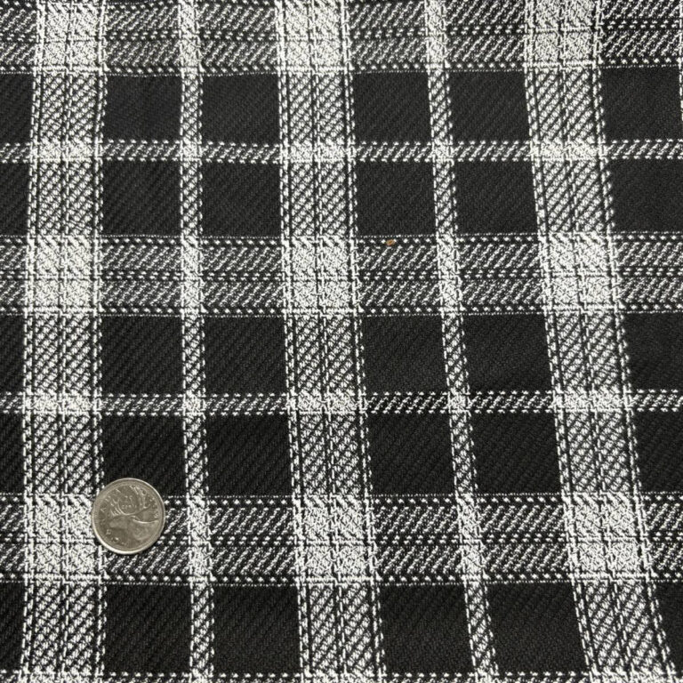 tissus carreaux noir et blanc