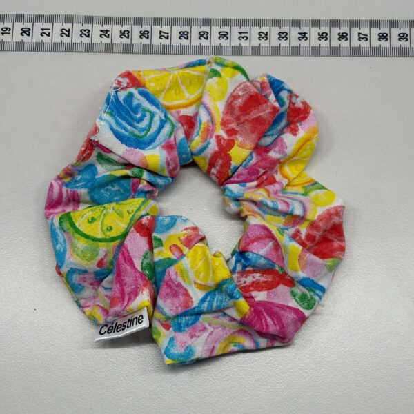 chouchou multicolore et fruits