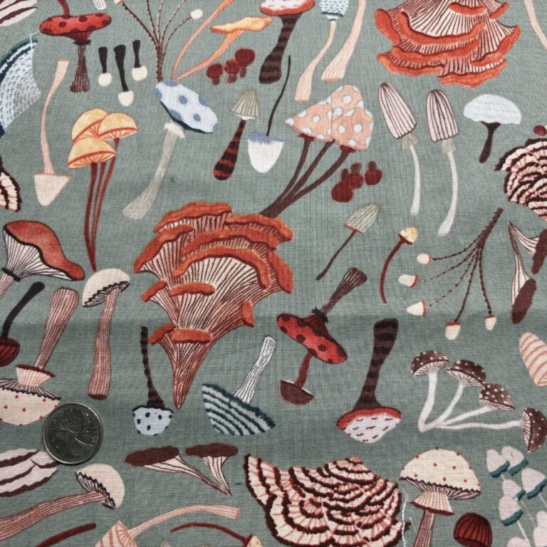tissus nature champignons