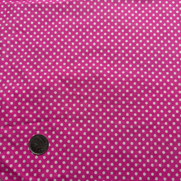 tissus pois rose et blanc